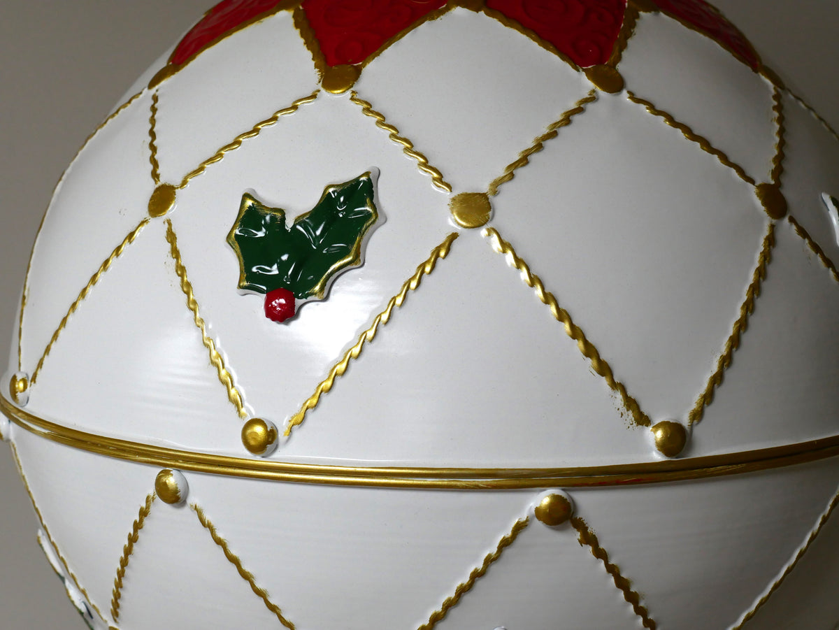 Oversized Red & Gold Christmas Globe – Large — view 4