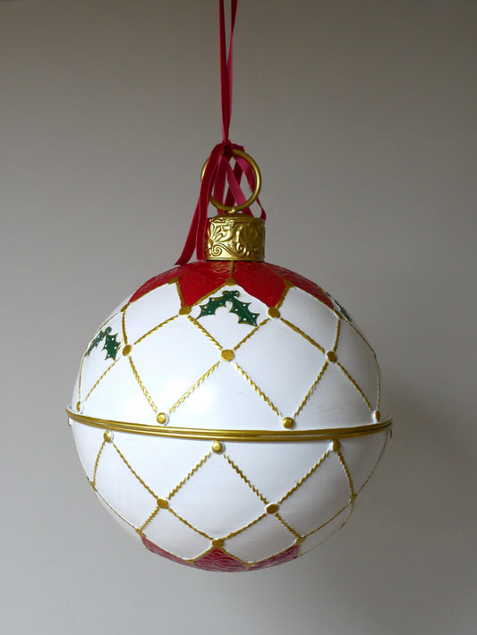 Oversized Red & Gold Christmas Globe – Small — view 2