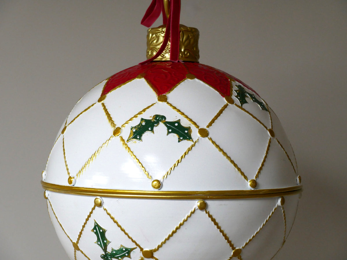 Oversized Red & Gold Christmas Globe – Small — view 3