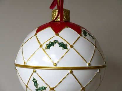 Oversized Red & Gold Christmas Globe – Small — view 3