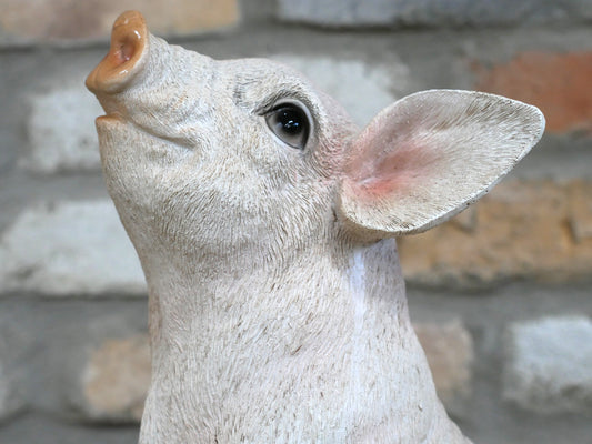 Stretching Pig Ornament – Resin Piglet Decor — view 2