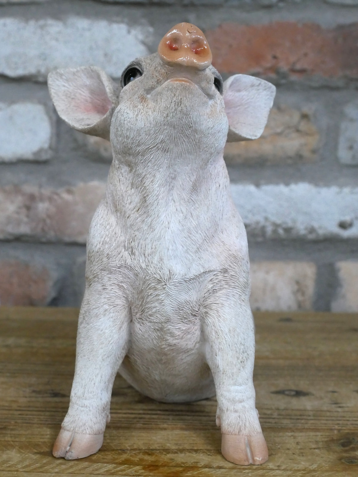 Stretching Pig Ornament – Resin Piglet Decor — view 3