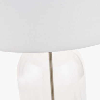 Cloche Clear Glass & Antique Brass Table Lamp — view 4