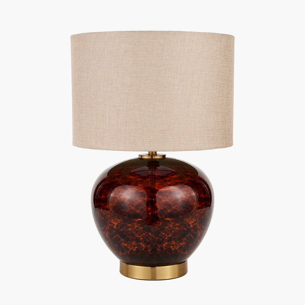 Lucien Tortoiseshell Glass Table Lamp — view 1
