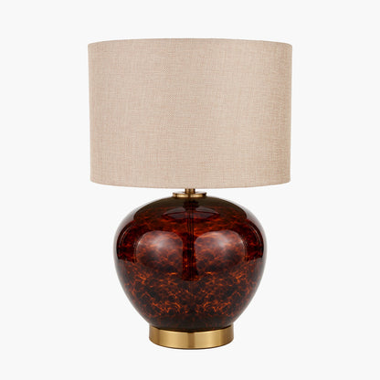 Lucien Tortoiseshell Glass Table Lamp — view 1