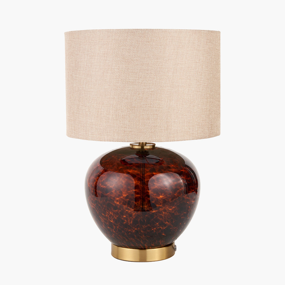 Lucien Tortoiseshell Glass Table Lamp — view 2