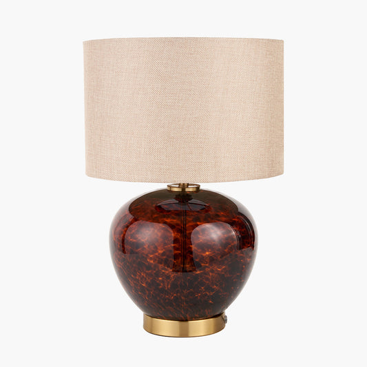 Lucien Tortoiseshell Glass Table Lamp — view 2