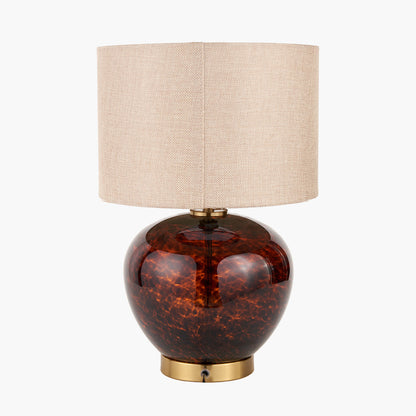 Lucien Tortoiseshell Glass Table Lamp — view 3