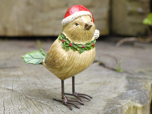 Winter Robin Ornament – Green — view 1