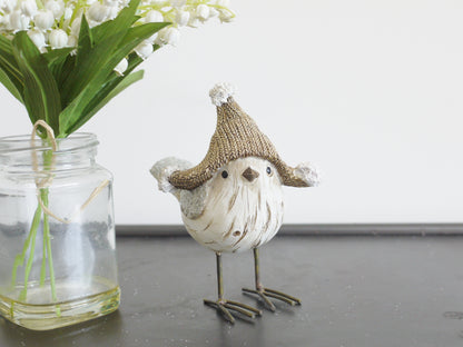 Winter Robin Ornament – Brown — view 1