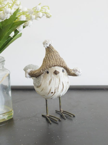 Winter Robin Ornament – Brown — view 2