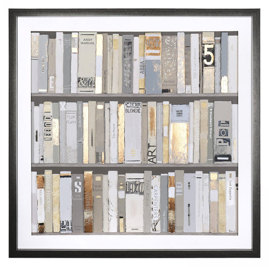 Curated Library Square Framed Art – 90cm – product view