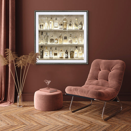 The Collector’s Drinks Cabinet Framed Art – 89cm – room setting