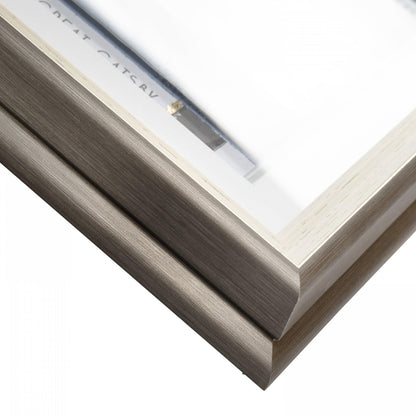 Monochrome Bookcase Framed Art – 102cm – detail view