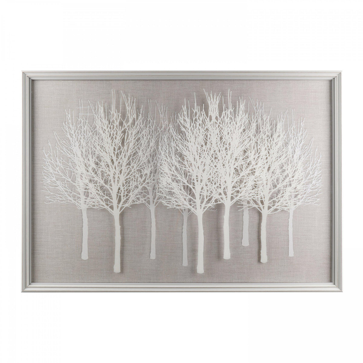 Silver Woodland Relief Framed Art – 111cm – product view