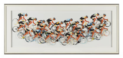 Racing Peloton Panorama Framed Art – 136cm – product view