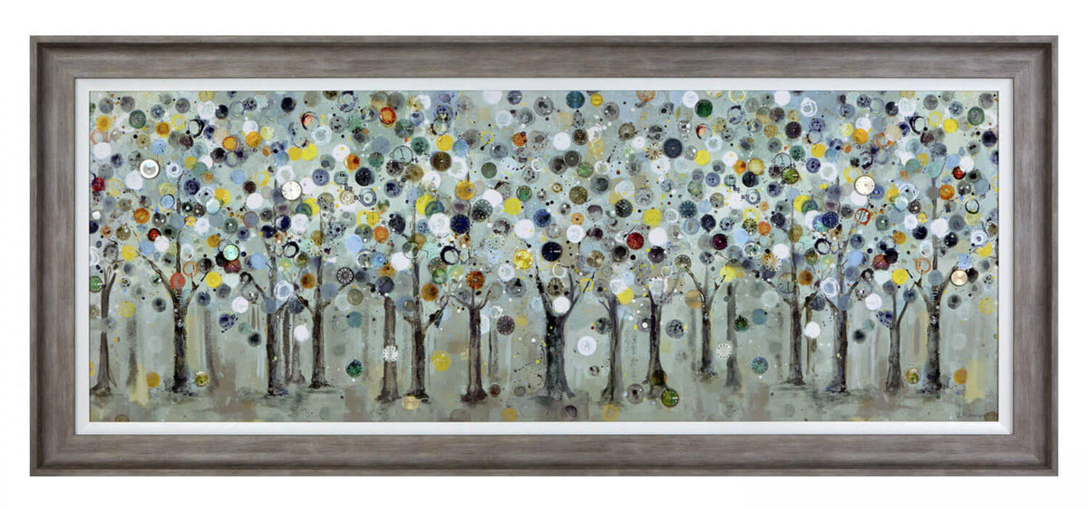 Dotted Woodland Panorama Framed Canvas – 167cm – product view