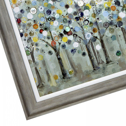 Dotted Woodland Panorama Framed Canvas – 167cm – detail view