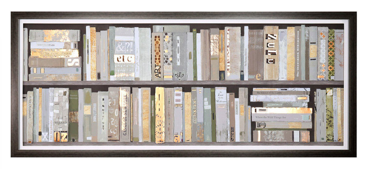 Library Shelf Panorama Framed Art – 122cm – product view
