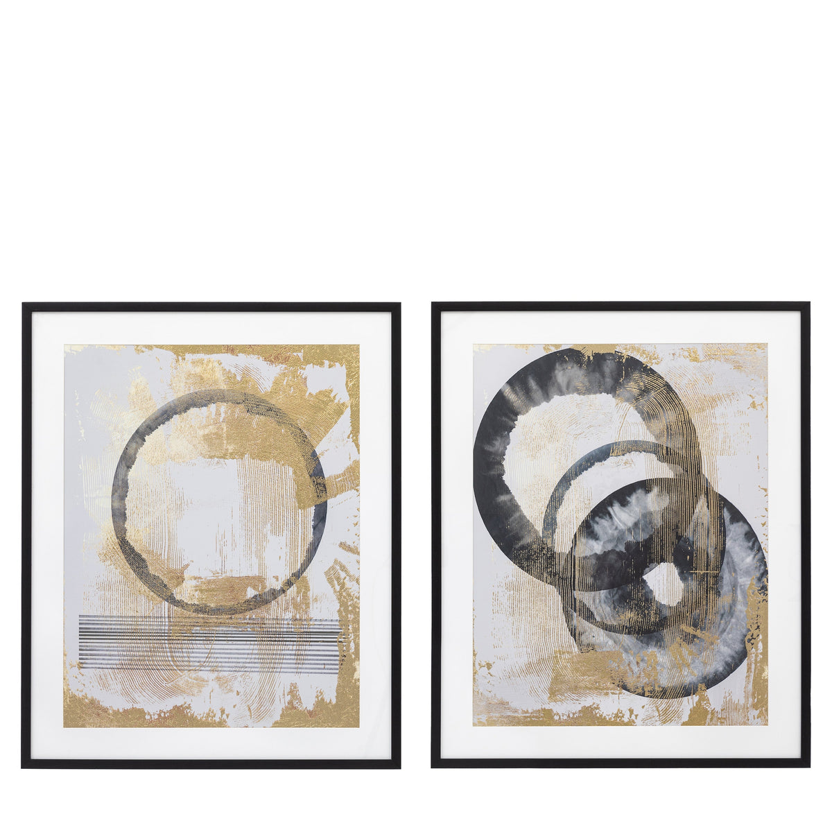 Interlocking Forms Framed Art Pair – product view