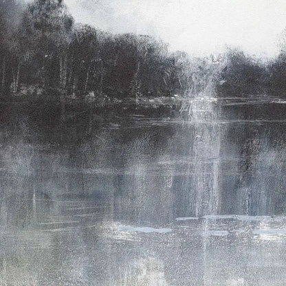 Adrift Framed Abstract Landscape Art – artwork texture detail