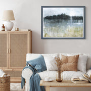 Adrift Framed Abstract Landscape Art – styled setting