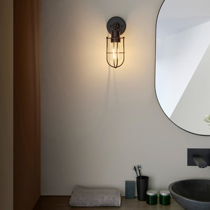 Exeter Bathroom Wall Light – Black – product view