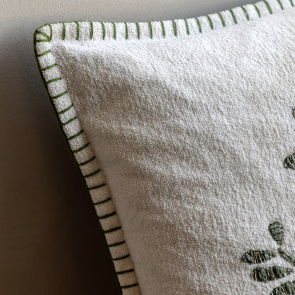 Woodland Tree Scene Embroidered Cushion – additional view