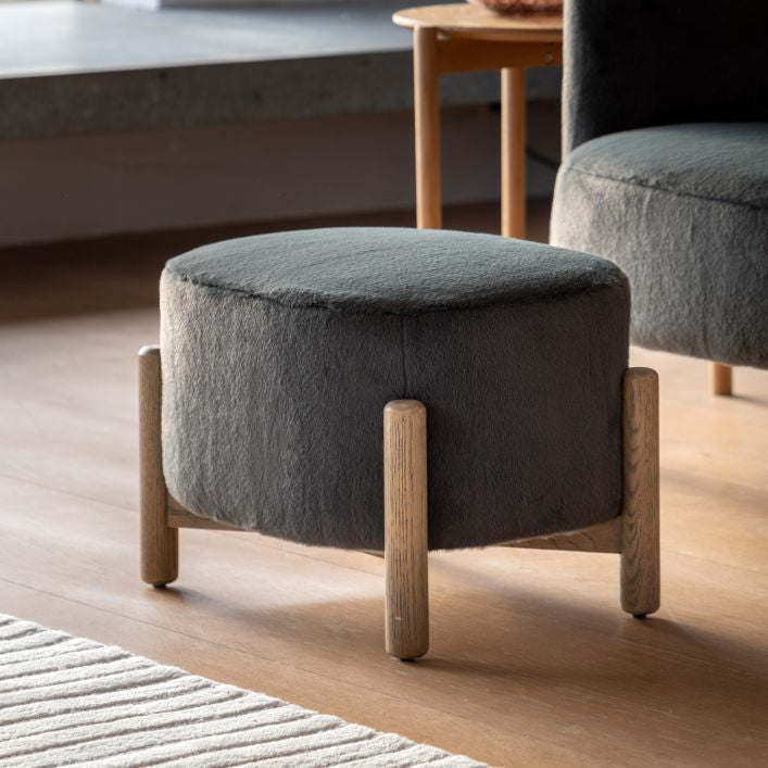 Tindon Footstool – Alaska Graphite – additional view 2