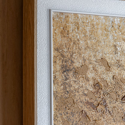 Golden Ember Abstract Framed Canvas – 112cm – detail view