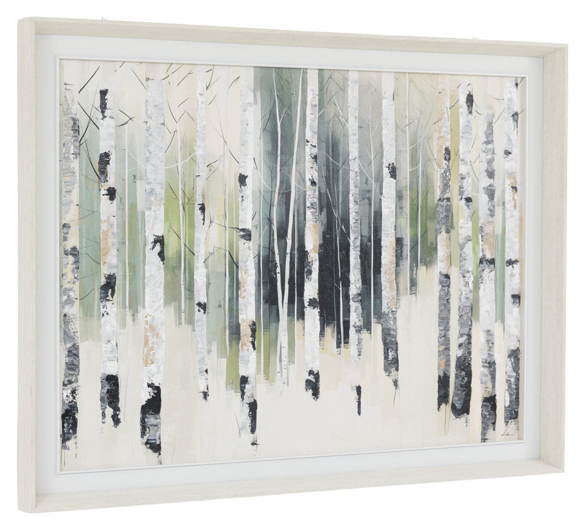 Quiet Birch Abstract Framed Canvas – 107cm – additional view