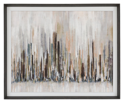 Monochrome Skyline Framed Canvas – 112cm – product view