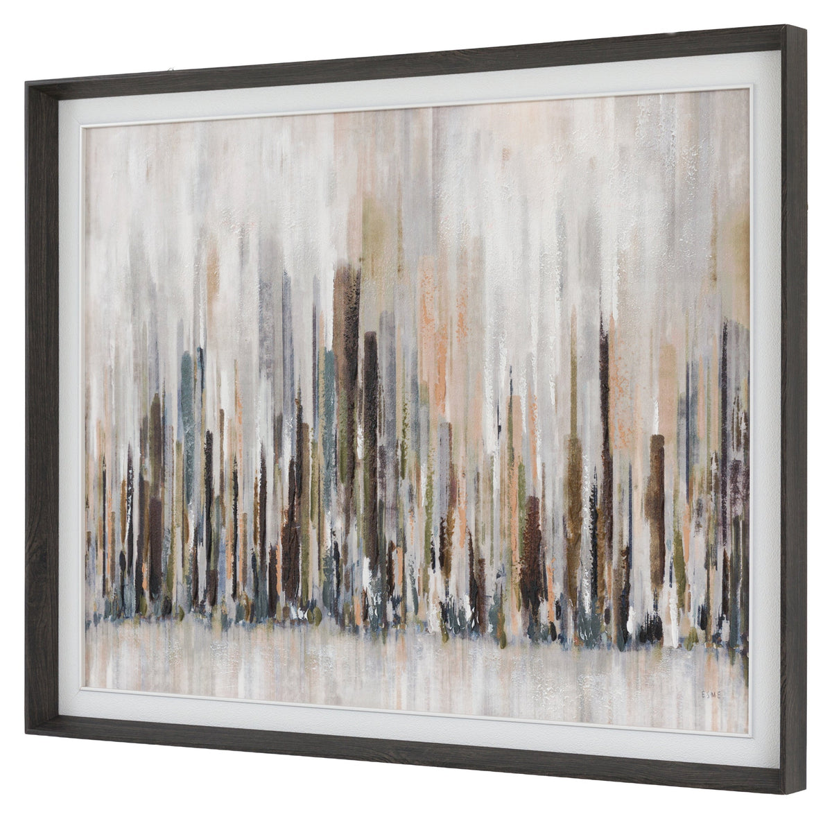 Monochrome Skyline Framed Canvas – 112cm – detail view