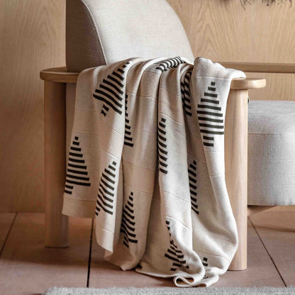 Woodland Tree Knit Throw – room setting