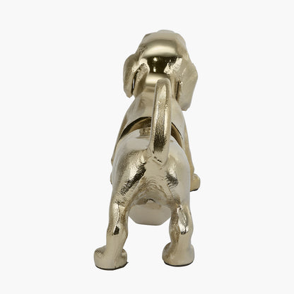 Gold Metal Sausage Dog Book Ends — view 2