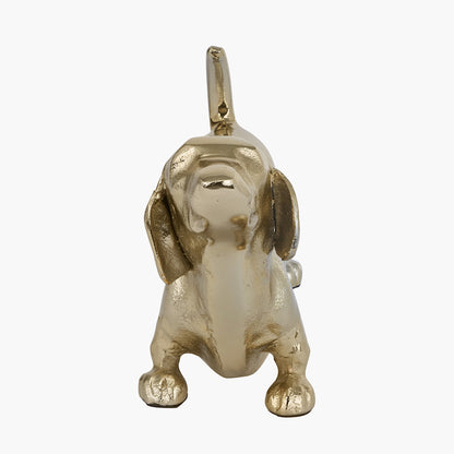 Gold Metal Sausage Dog Book Ends — view 4