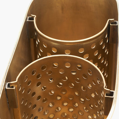 Gold Metal Two Bottle Wine Holder — view 4