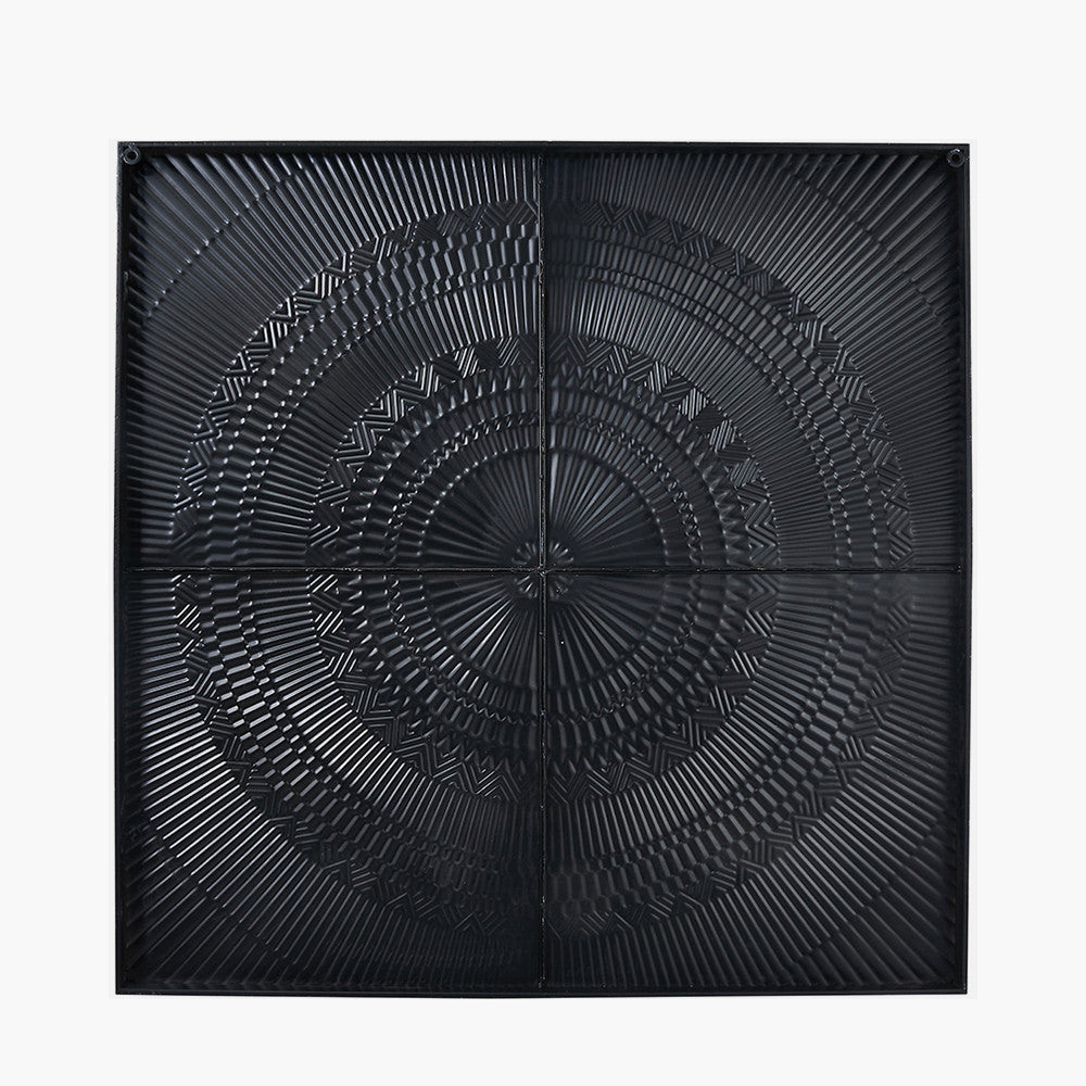 Antique White and Gold Textured Metal Wall Art — view 3