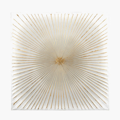 White and Gold Metal Sunburst Wall Art — view 1