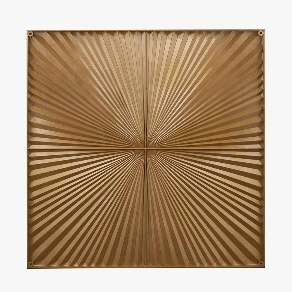 White and Gold Metal Sunburst Wall Art — view 3