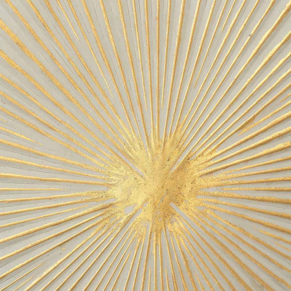 White and Gold Metal Sunburst Wall Art — view 4