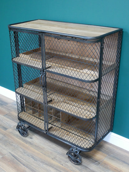 Industrial Bar Cabinet – Wine Rack & Glass Storage — view 2