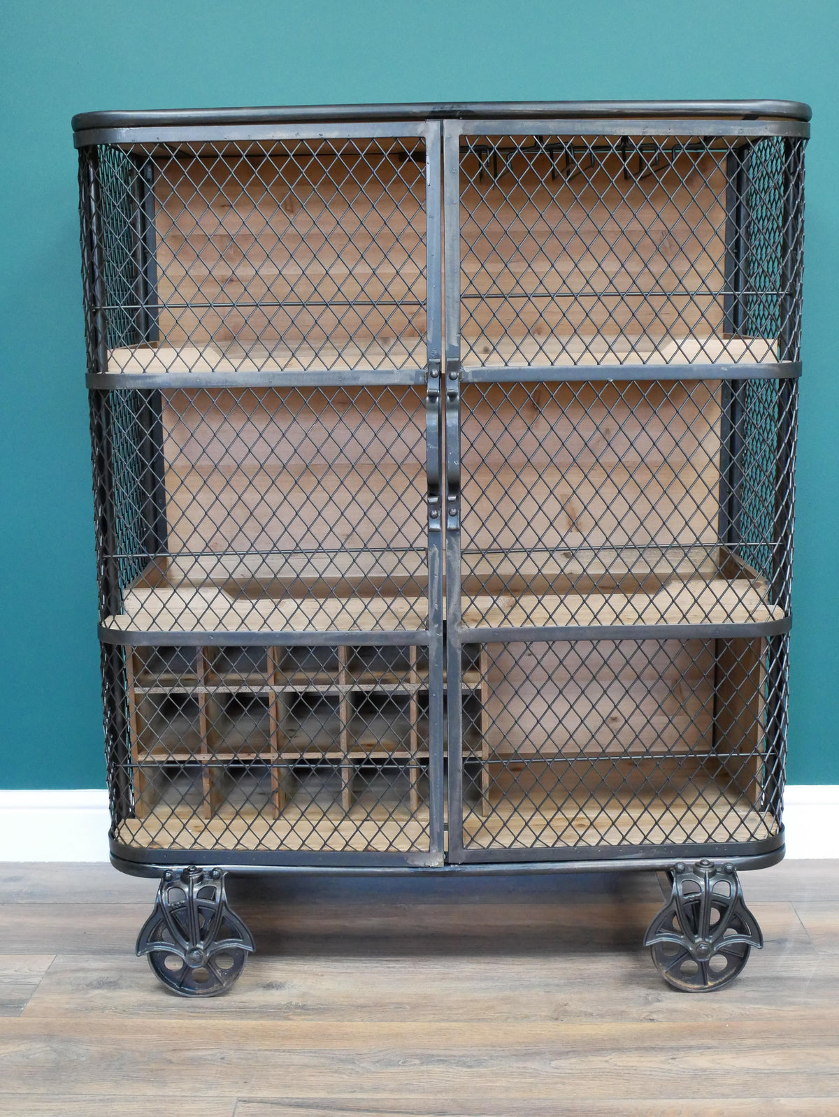 Industrial Bar Cabinet – Wine Rack & Glass Storage — view 3