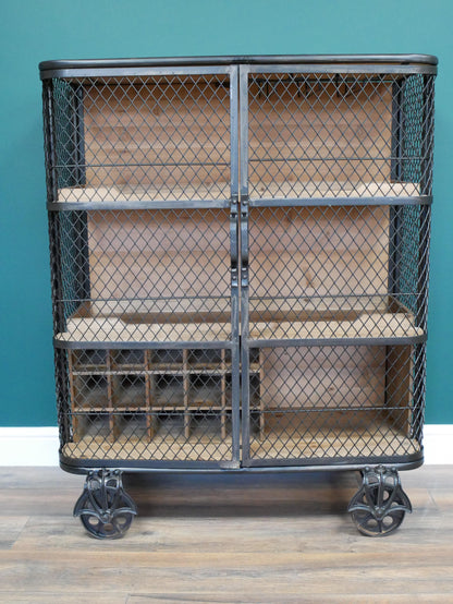 Industrial Bar Cabinet – Wine Rack & Glass Storage — view 3
