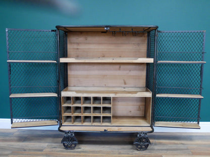 Industrial Bar Cabinet – Wine Rack & Glass Storage — view 4