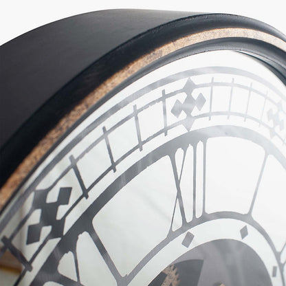 Antique Gold & Mirror Working Cog Wall Clock — view 4