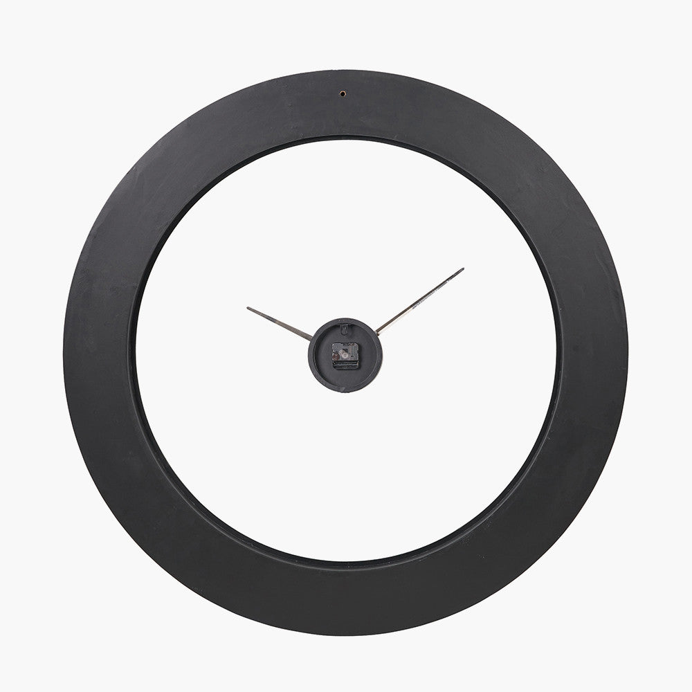 Black and Gold 2 Piece Open Wall Clock — view 4