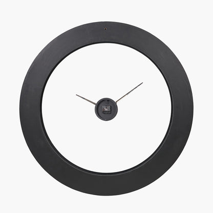 Black and Gold 2 Piece Open Wall Clock — view 4