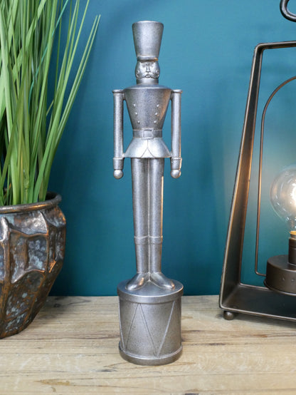Silver Nutcracker Christmas Soldier — view 1