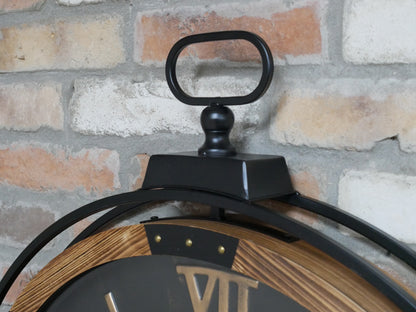 Heritage Black Skeleton Gear Wall Clock – 88cm — view 2